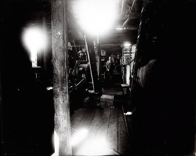 Interior of Tarbox Mining Co. Showing hoist and other machinery, 1918