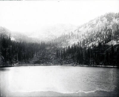 View of Stevens Peak from Lone Lake.