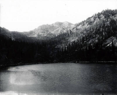 View of Stevens Peak from Lone Lake.