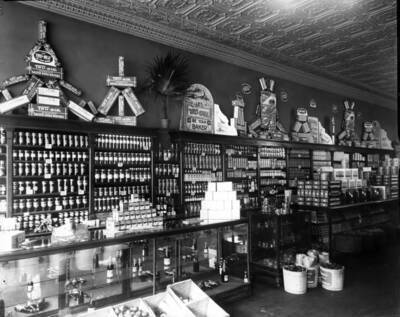 Interior view of a Tru Blu display in United Stores February 21, 1920