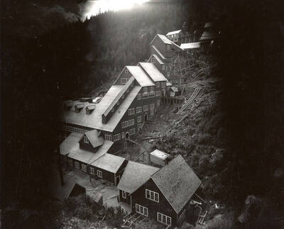 A building on the Hercules Mining Company in Burke, Idaho. Taken for Mr. Day for a lawsuit.