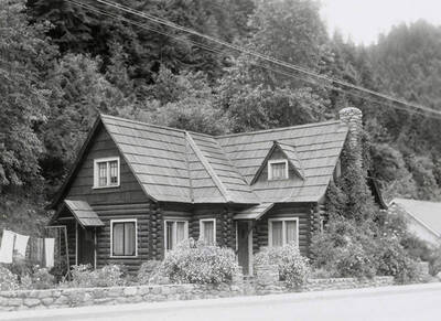 View of a house in Wallace, Idaho. A real estate view taken for Idaho First National Bank.