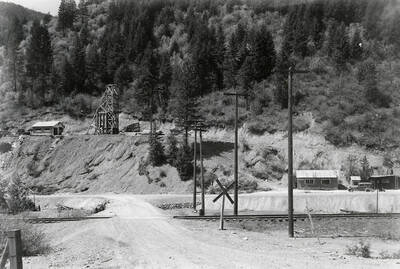 Exterior view of Thomas Mines in Wallace, Idaho.
