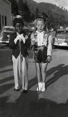 Children dressed up for the children's parade during Mullan 49'er parade in Mullan, Idaho.