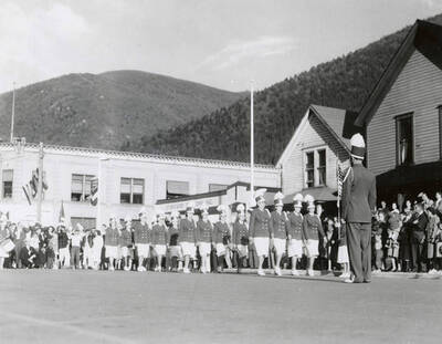 The Wallace Ladies Auxiliary drill team at the Eagles Convention in Wallace, Idaho.