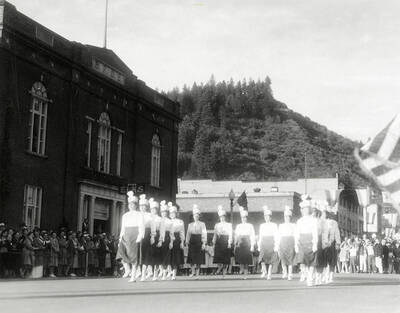 The Boise Ladies Auxiliary drill team at the Eagles Convention in Wallace, Idaho.