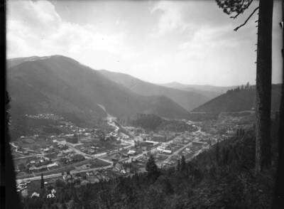 Distant view of Mullan, Idaho.