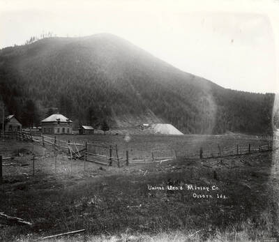 View of a building at United Lead Mining Company in Osborn, Idaho.