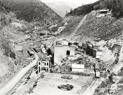 View of Burke, Idaho after the fire of July 13, 1923.