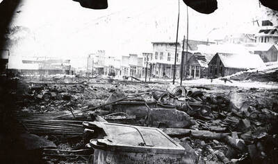 View of Wardner, Idaho after the fire.