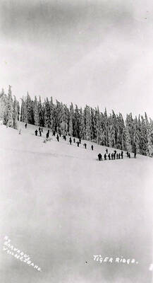 The Aurora Ski Club and Wallace Men skiing at Tiger Ridge.