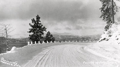 The Fourth of July Canyon covered in snow.