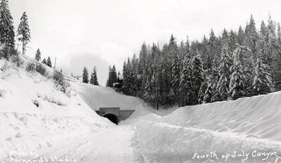 The Fourth of July Canyon covered in snow.