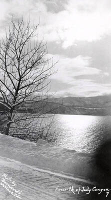 The Fourth of July Canyon covered in snow.