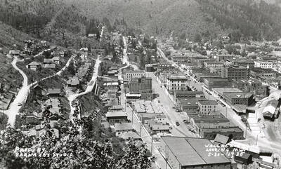 View of Wallace, Idaho when looking northwest.