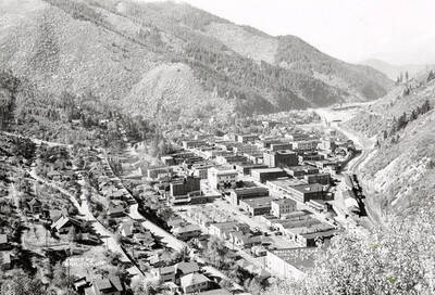 View of Wallace, Idaho when looking northwest.