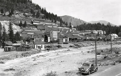View of the buildings on Morning Mill in Mullan, Idaho.