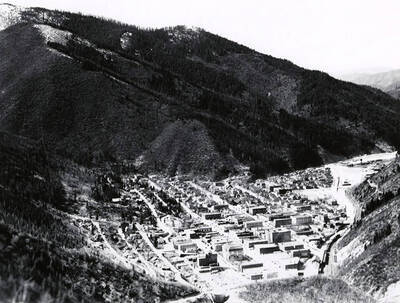 View of Wallace, Idaho when looking northwest.