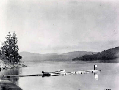 View of the boat dock at the Mortimer home on Coeur d'Alene Lake.