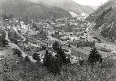 View of Wallace, Idaho when looking northwest.