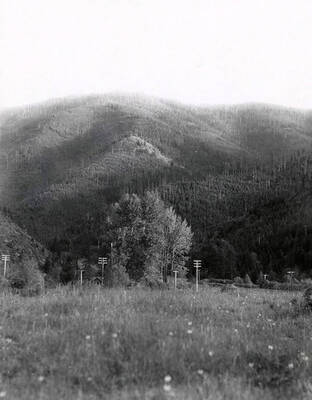 View of the road to Missoula, Montana.