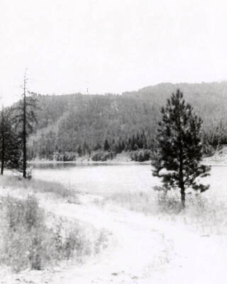 View of the road to Missoula, Montana.