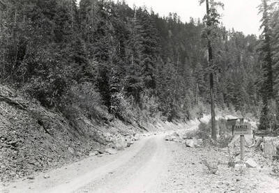View of the road around Wallace, Idaho.