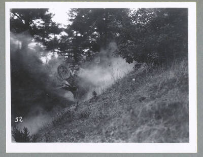 A boy in costume wearing a fake moustache during the Children's Parade.