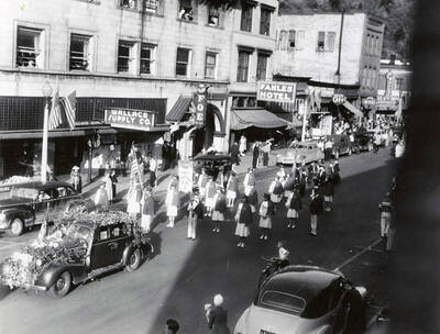 The Ladies walking in the Elks Roundup parade in Wallace, Idaho.