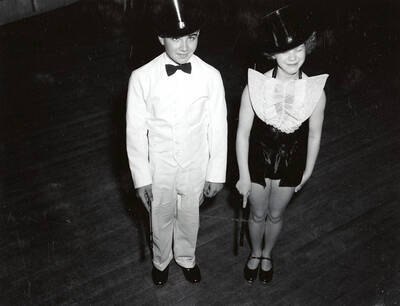 Children dressed in costumes for the Grote dancing class in Wallace, Idaho.