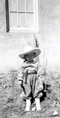 A child in costume during the 49'er Parade in Mullan, Idaho.