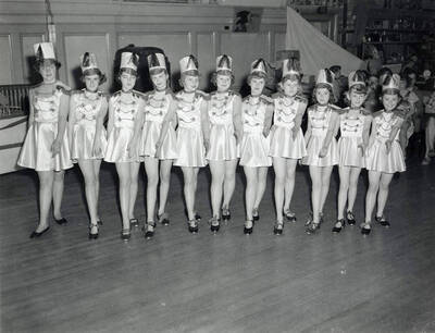 Children dressed in costumes for the Grote dancing class in Wallace, Idaho.