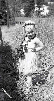 A child in costume for the Mullan 49'er parade in Mullan, Idaho.