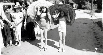 Children in costume during the 49'er Parade in Mullan, Idaho.
