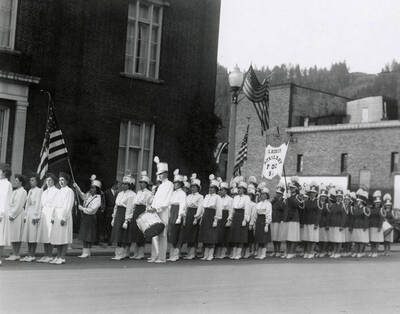 The Wallace Ladies Auxiliary drill team at the Eagles Convention in Wallace, Idaho.