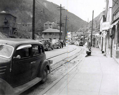 A view of downtown Burke, Idaho.