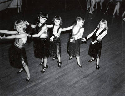 Children dancing in the Grote dancing class in Wallace, Idaho.