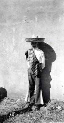 A child in costume during the 49'er Parade in Mullan, Idaho.