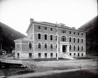 Exterior view of Our Lady of Lourdes Academy, built in 1905 by the Sisters of Providence.