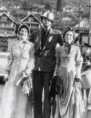 A group dressed up for the Eagles parade in Wallace, Idaho.