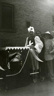 A group of children in costume for the Elks Parade in Wallace, Idaho.