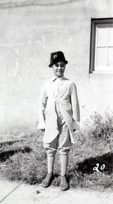 A child in costume during the 49'er Parade in Mullan, Idaho.