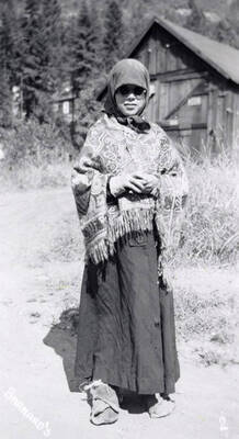 A child in costume for the Mullan 49'er parade in Mullan, Idaho.