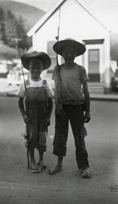 Children dressed up for the children's parade during Mullan 49'er parade in Mullan, Idaho.