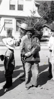 Children in costume during the 49'er Parade in Mullan, Idaho.