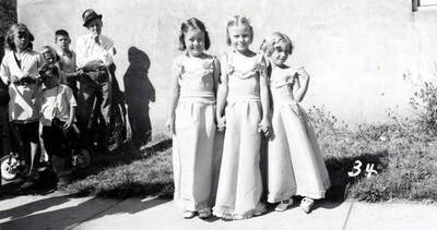 Children in costume during the 49'er Parade in Mullan, Idaho.