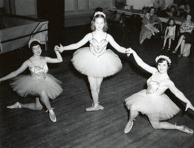 Children dressed in costumes for the Grote dancing class in Wallace, Idaho.