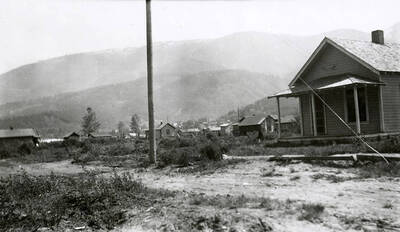 The Sunnyside Addition in Kellogg, Idaho during the flood of 1933.