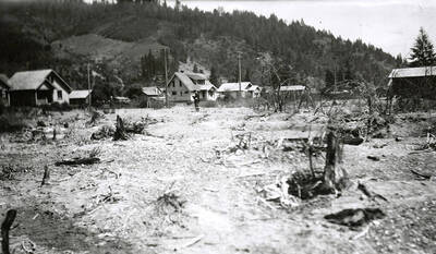 The Sunnyside Addition in Kellogg, Idaho during the flood of 1933.