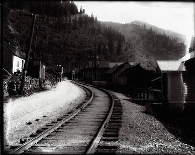 View taken on the railroad track going into Gem, Idaho.